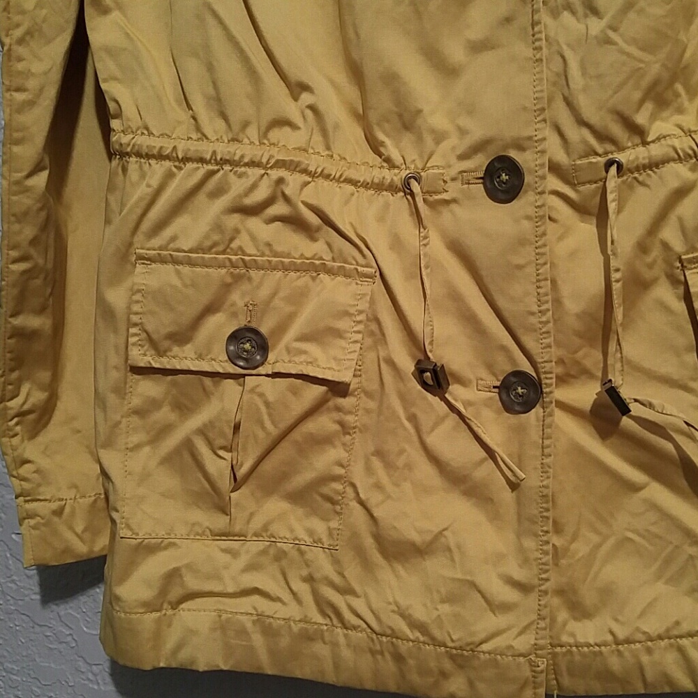 Nic+Zoe Lemon Yellow Safari Style Satin Jacket - Picture 6 of 7